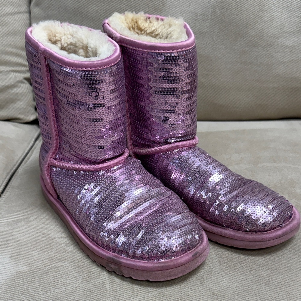 UGG Sparkling Pink Sequin Boots